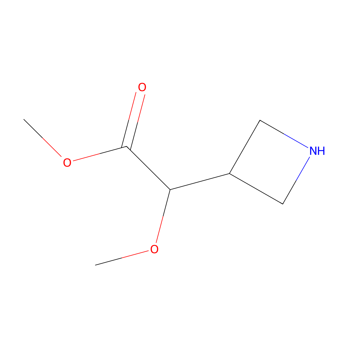 Methyl 2-(azetidin-3-yl)-2-methoxyacetate molecular structure, CAS 2375261-67-7