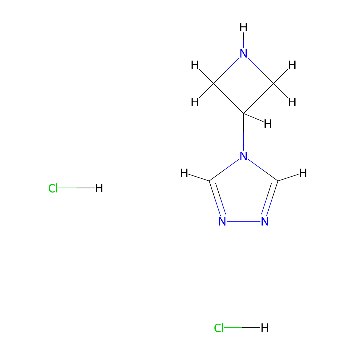 4-(azetidin-3-yl)-4H-1,2,4-triazole dihydrochloride molecular structure, CAS 2375262-06-7