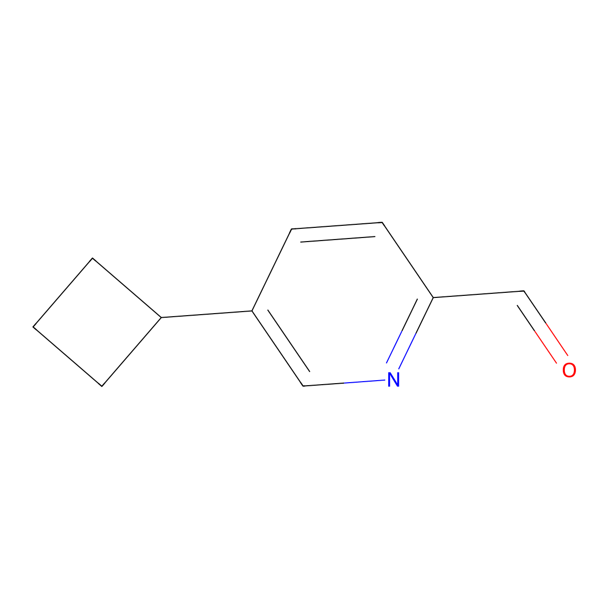 5-Cyclobutylpyridine-2-carbaldehyde molecular structure, CAS 2375262-11-4