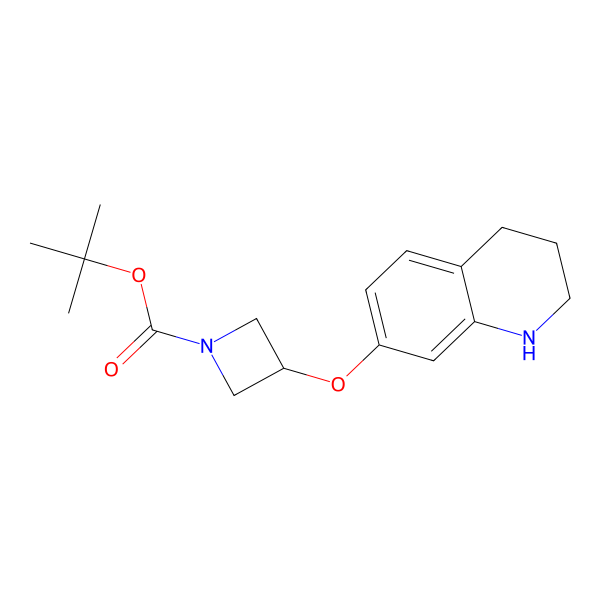Tert-butyl 3-(1,2,3,4-tetrahydroquinolin-7-yloxy)azetidine-1-carboxylate molecular structure, CAS 2375262-18-1