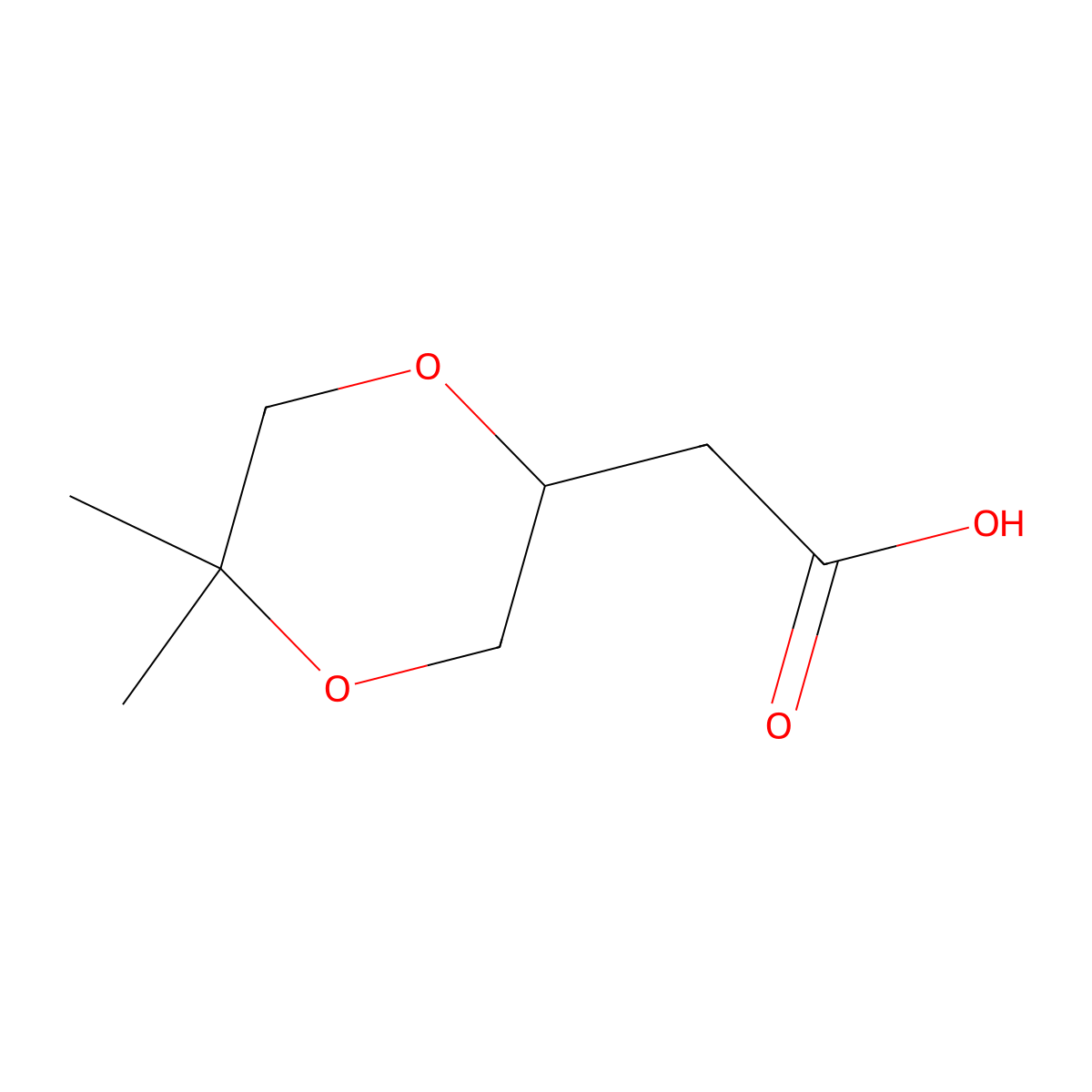 2-(5,5-Dimethyl-1,4-dioxan-2-yl)acetic acid molecular structure, CAS 2375262-29-4