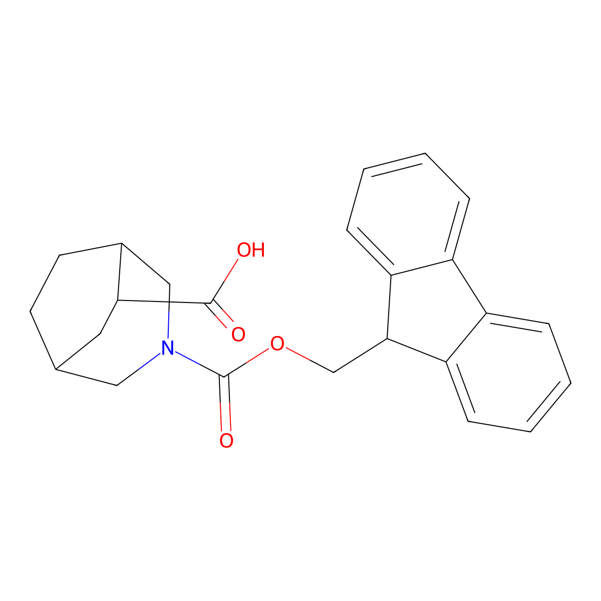 3-{[(9H-fluoren-9-yl)methoxy]carbonyl}-3-azabicyclo[3.2.2]nonane-6-carboxylic acid molecular structure, CAS 2375262-32-9