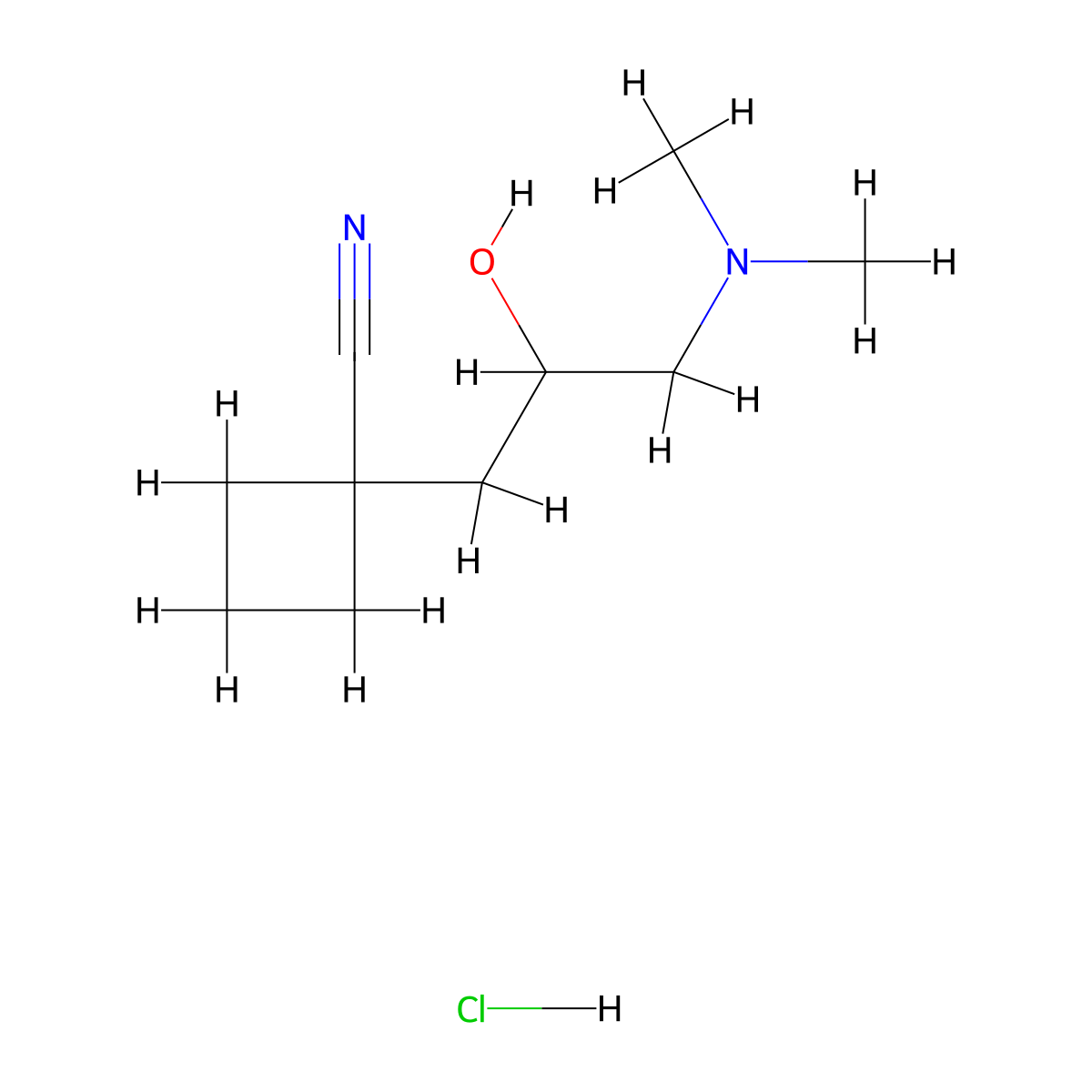 1-(3-(Dimethylamino)-2-hydroxypropyl)cyclobutane-1-carbonitrile hydrochloride molecular structure, CAS 2375262-35-2