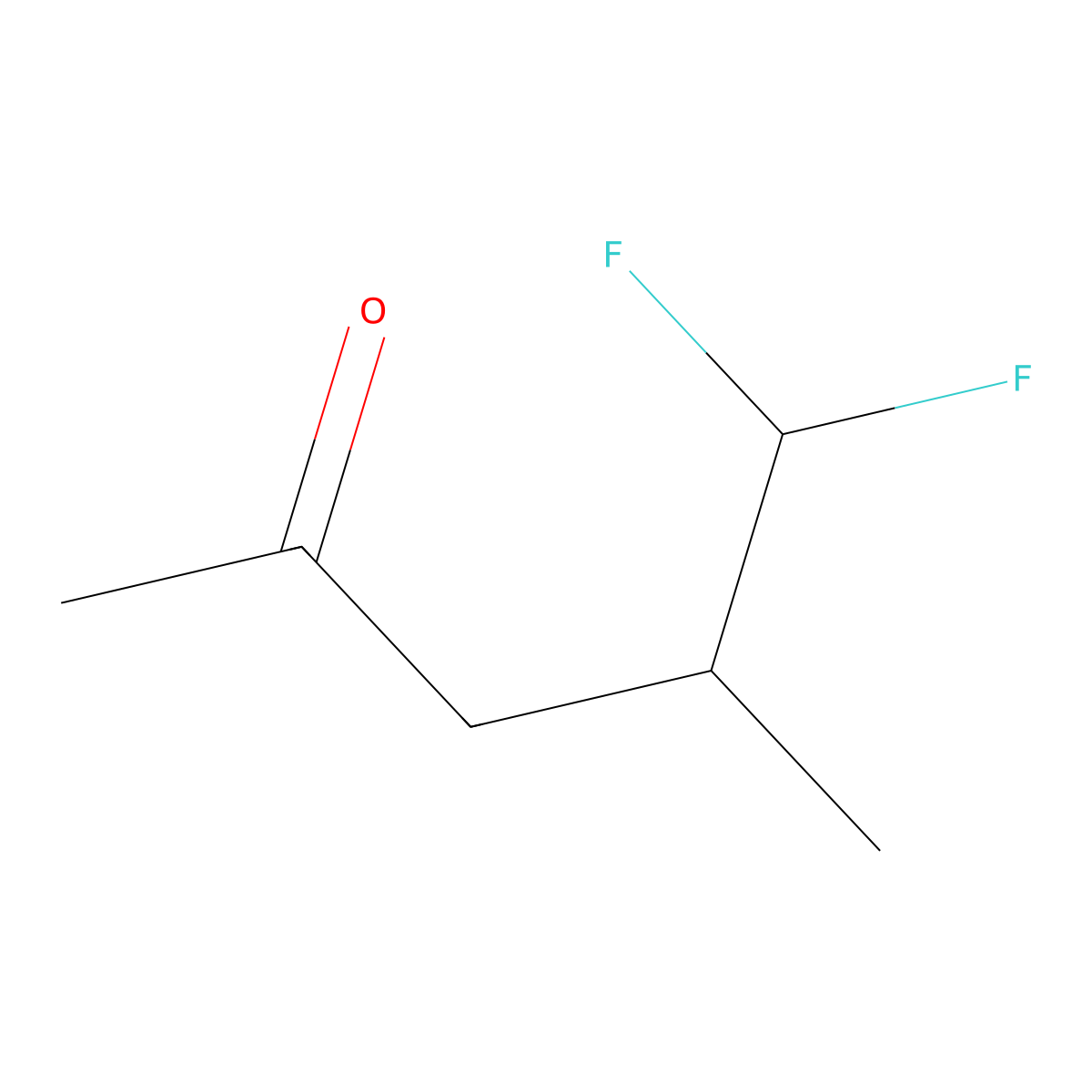 5,5-Difluoro-4-methylpentan-2-one molecular structure, CAS 2375262-42-1