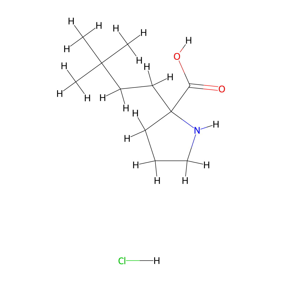 2-(3,3-Dimethylbutyl)pyrrolidine-2-carboxylic acid hydrochloride molecular structure, CAS 2375262-44-3