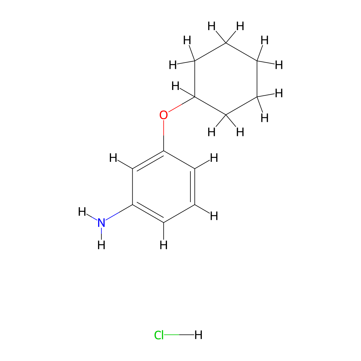 3-(Cyclohexyloxy)aniline hydrochloride molecular structure, CAS 2375262-47-6