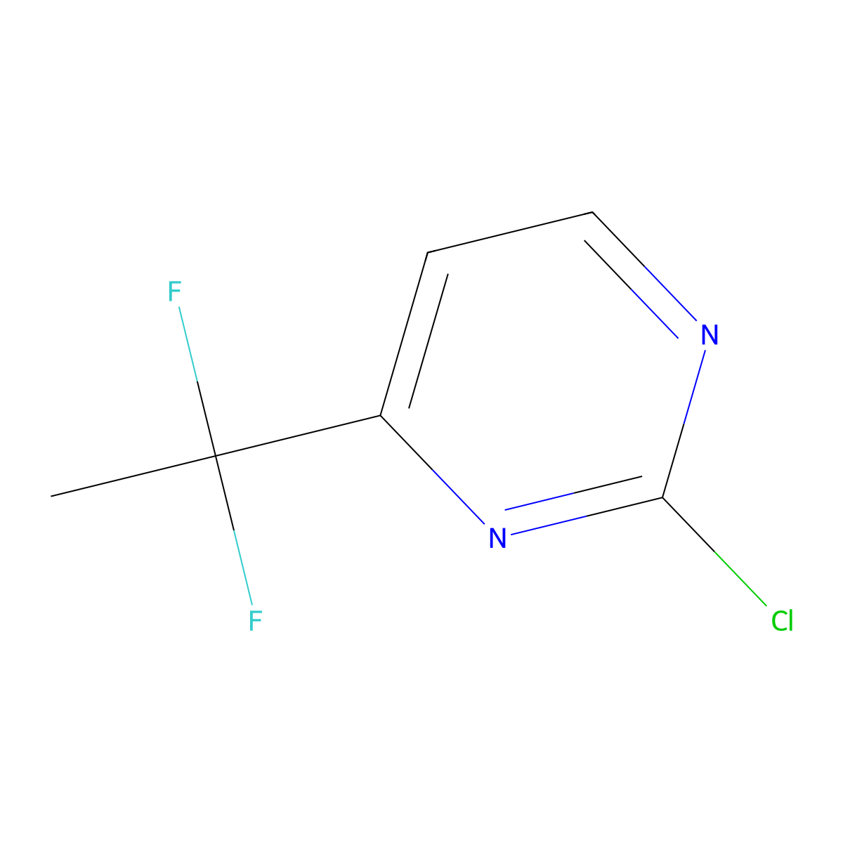 2-Chloro-4-(1,1-difluoroethyl)pyrimidine molecular structure, CAS 2375262-49-8