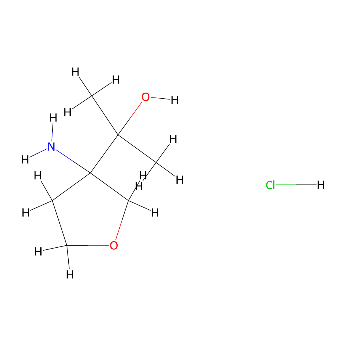 2-(3-Aminooxolan-3-yl)propan-2-ol hydrochloride molecular structure, CAS 2375262-50-1
