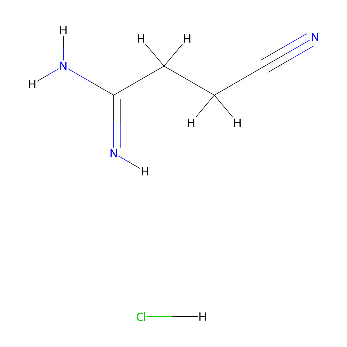 3-Cyanopropanimidamide hydrochloride molecular structure, CAS 2375262-53-4