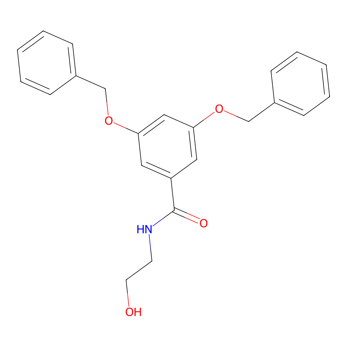 3,5-Bis(benzyloxy)-N-(2-hydroxyethyl)benzamide molecular structure, CAS 2375266-60-5