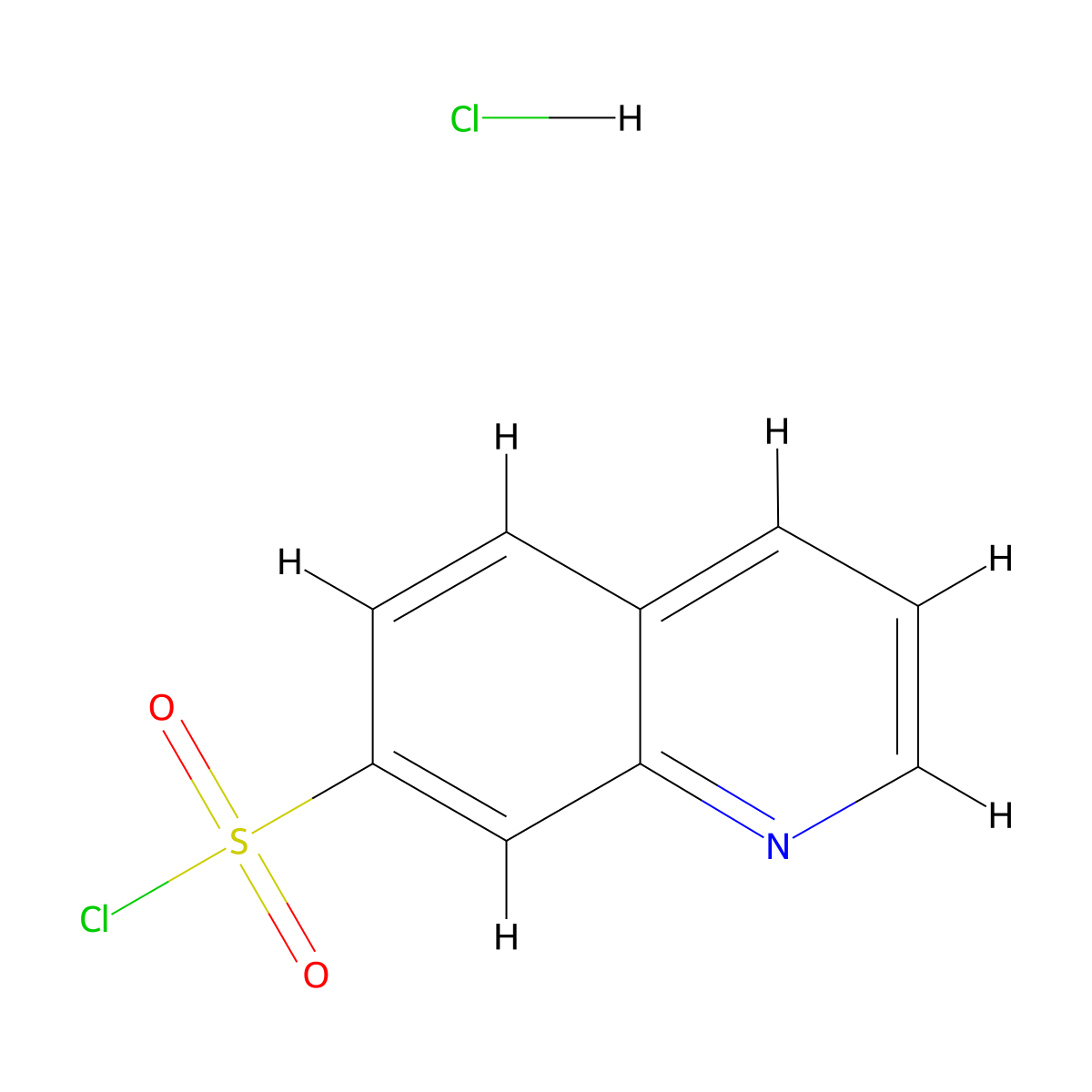 Quinoline-7-sulfonyl chloride hydrochloride molecular structure, CAS 2375267-39-1