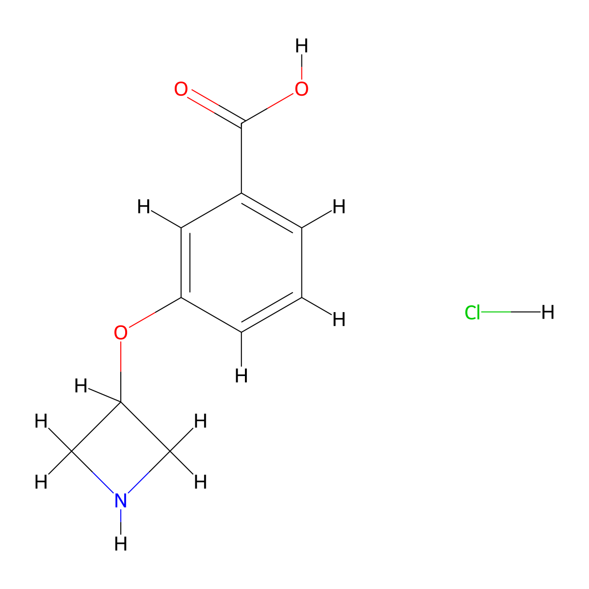 3-(Azetidin-3-yloxy)benzoic acid hydrochloride molecular structure, CAS 2375267-42-6