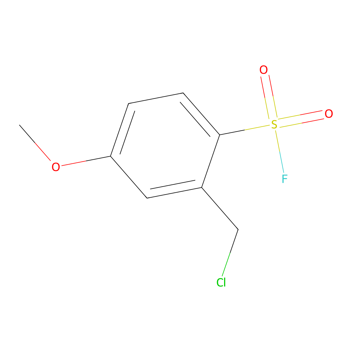 2-(Chloromethyl)-4-methoxybenzene-1-sulfonyl fluoride molecular structure, CAS 2375267-52-8