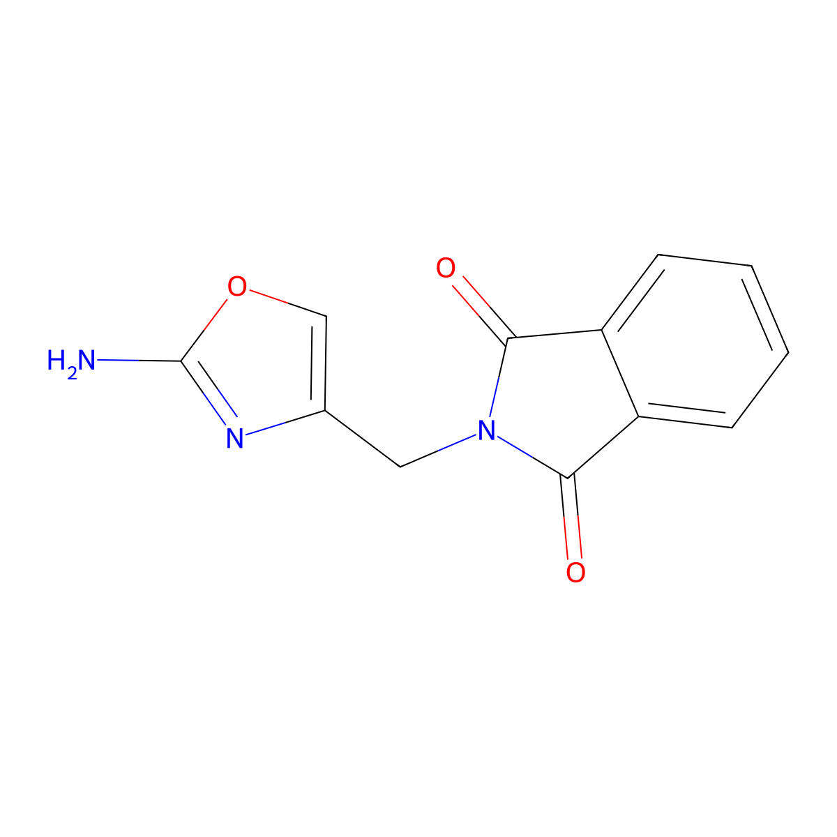 2-[(2-amino-1,3-oxazol-4-yl)methyl]-2,3-dihydro-1H-isoindole-1,3-dione molecular structure, CAS 2375267-53-9