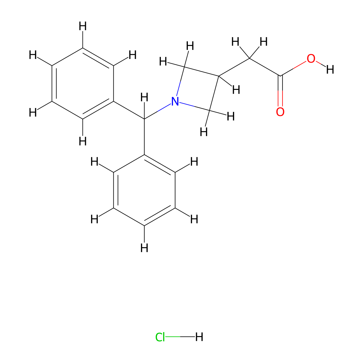 2-(1-(Diphenylmethyl)azetidin-3-yl)acetic acid hydrochloride molecular structure, CAS 2375267-56-2