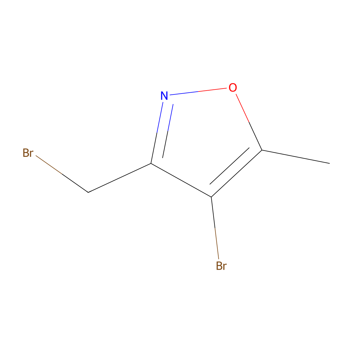 4-Bromo-3-(bromomethyl)-5-methyl-1,2-oxazole molecular structure, CAS 2375267-57-3