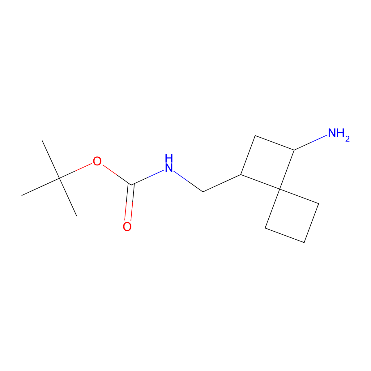 tert-butyl N-({3-aminospiro[3.3]heptan-1-yl}methyl)carbamate molecular structure, CAS 2375267-60-8