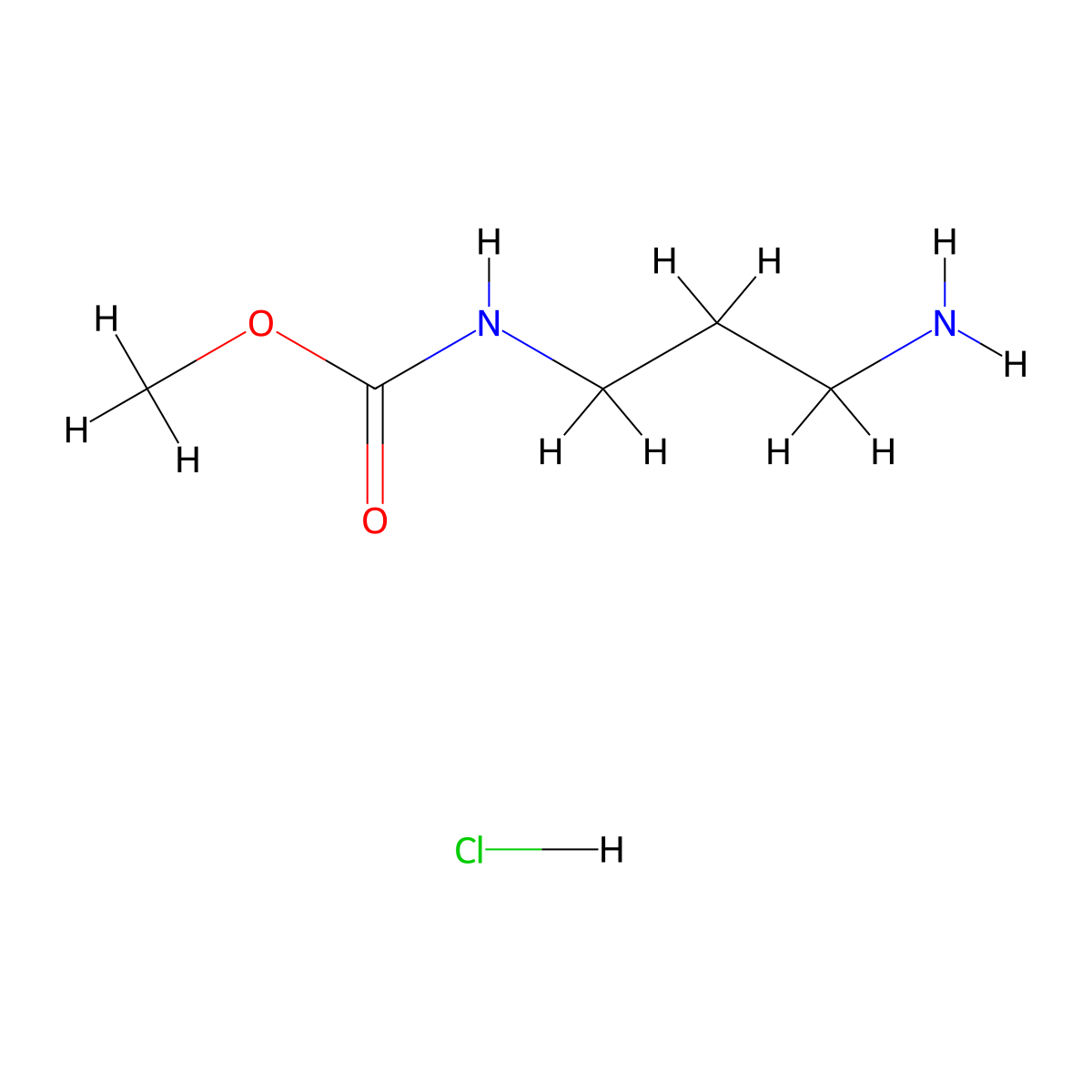 methyl N-(3-aminopropyl)carbamate hydrochloride molecular structure, CAS 2375267-62-0