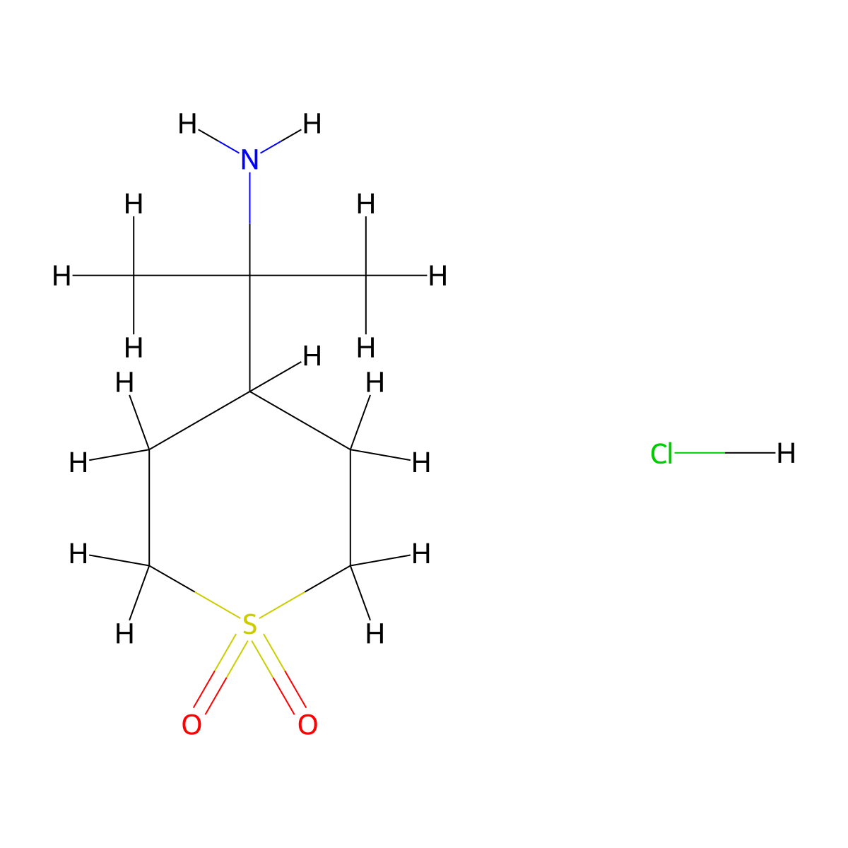 2-(1,1-Dioxothian-4-yl)propan-2-amine;hydrochloride molecular structure, CAS 2375267-67-5