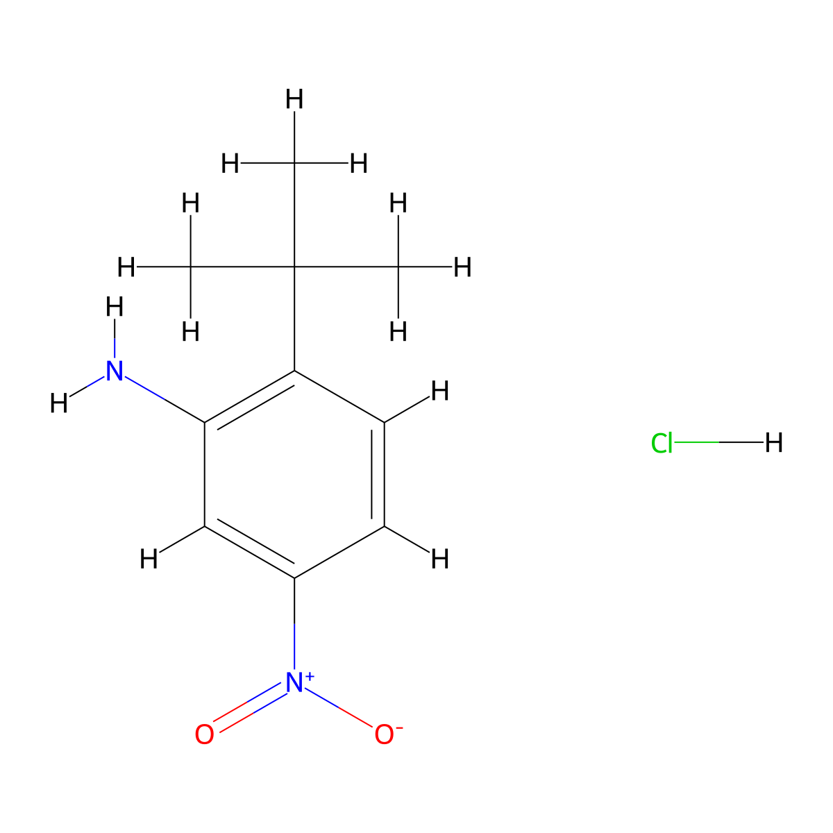 2-Tert-butyl-5-nitroaniline hydrochloride molecular structure, CAS 2375267-75-5