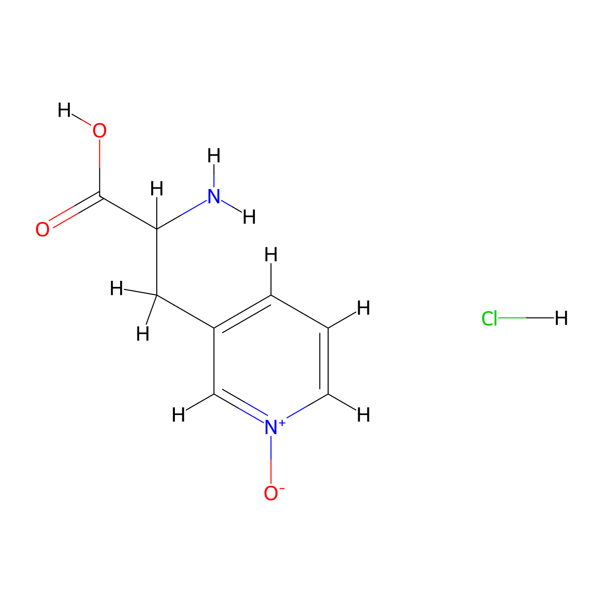3-(2-Amino-2-carboxyethyl)pyridin-1-ium-1-olate hydrochloride molecular structure, CAS 2375267-76-6
