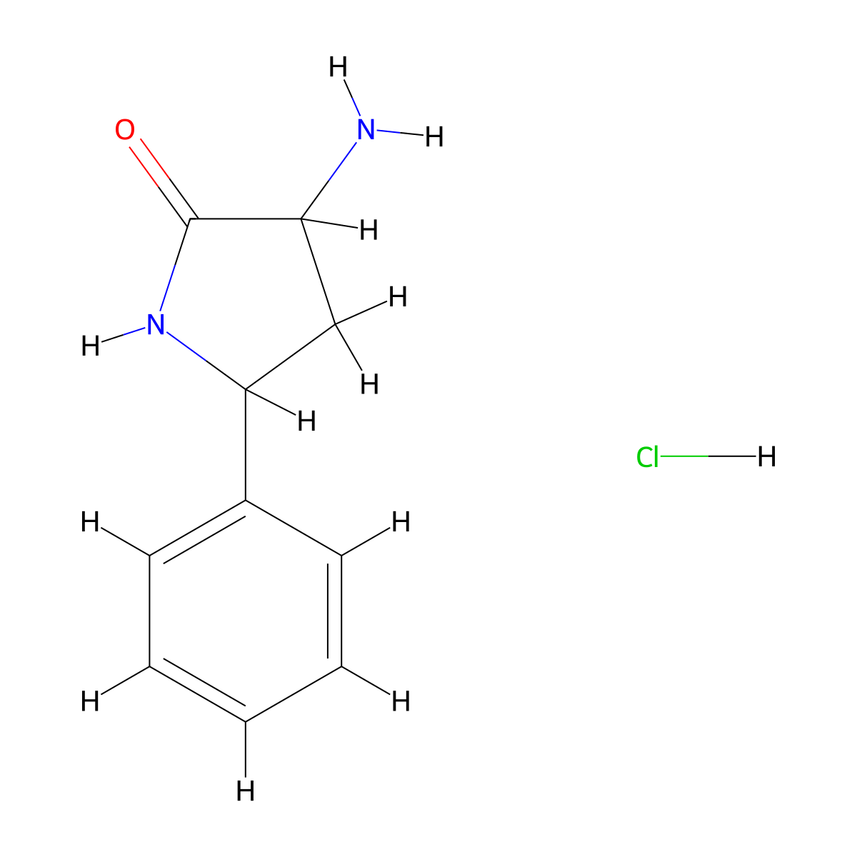3-Amino-5-phenylpyrrolidin-2-one hydrochloride molecular structure, CAS 2375267-82-4