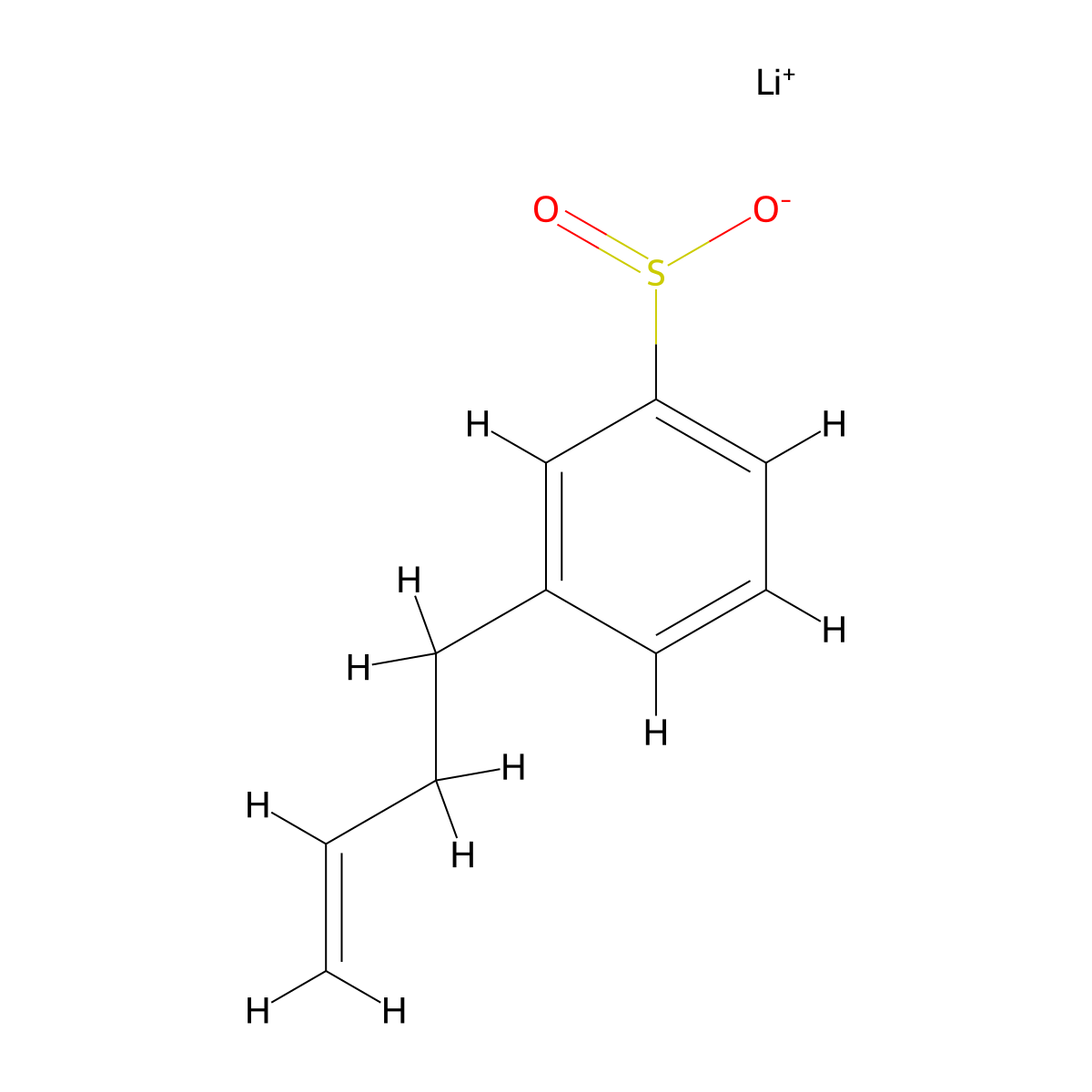 Lithium;3-but-3-enylbenzenesulfinate molecular structure, CAS 2375267-91-5