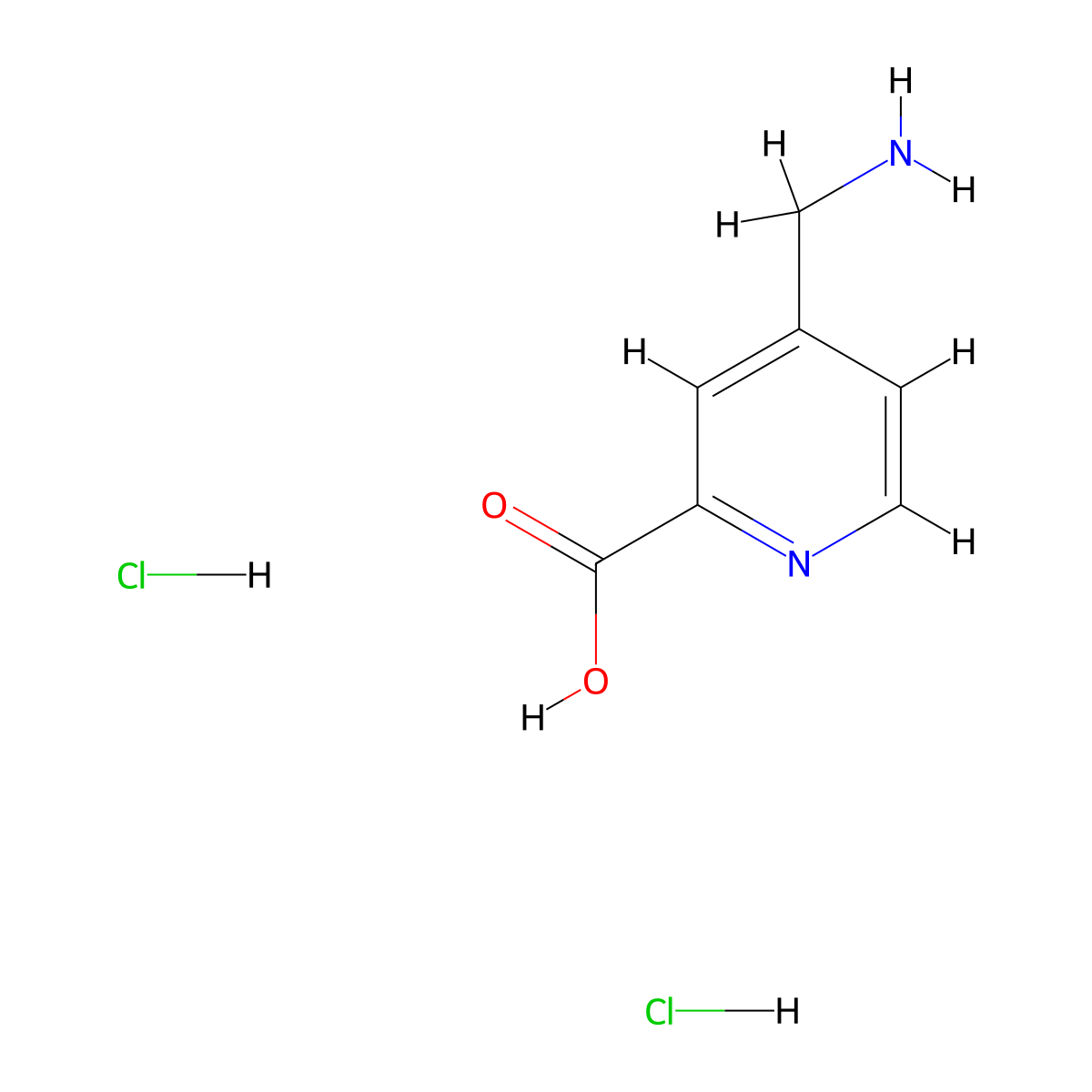 4-(Aminomethyl)pyridine-2-carboxylic acid dihydrochloride molecular structure, CAS 2375267-93-7