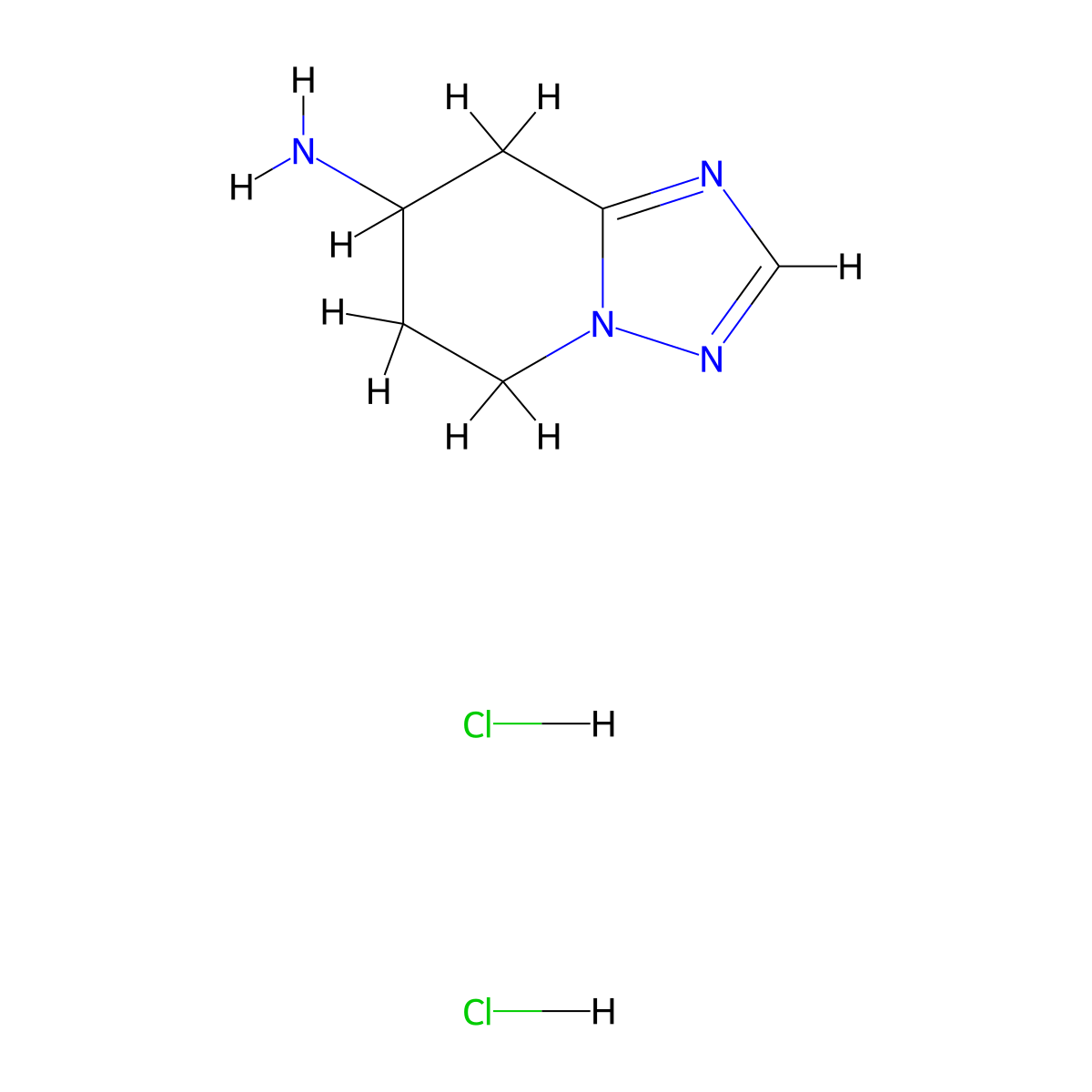 5H,6H,7H,8H-[1,2,4]triazolo[1,5-a]pyridin-7-amine dihydrochloride molecular structure, CAS 2375268-03-2