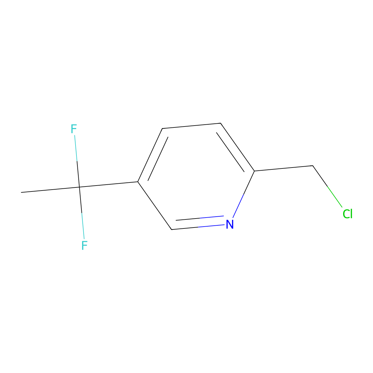 2-(Chloromethyl)-5-(1,1-difluoroethyl)pyridine molecular structure, CAS 2375268-06-5