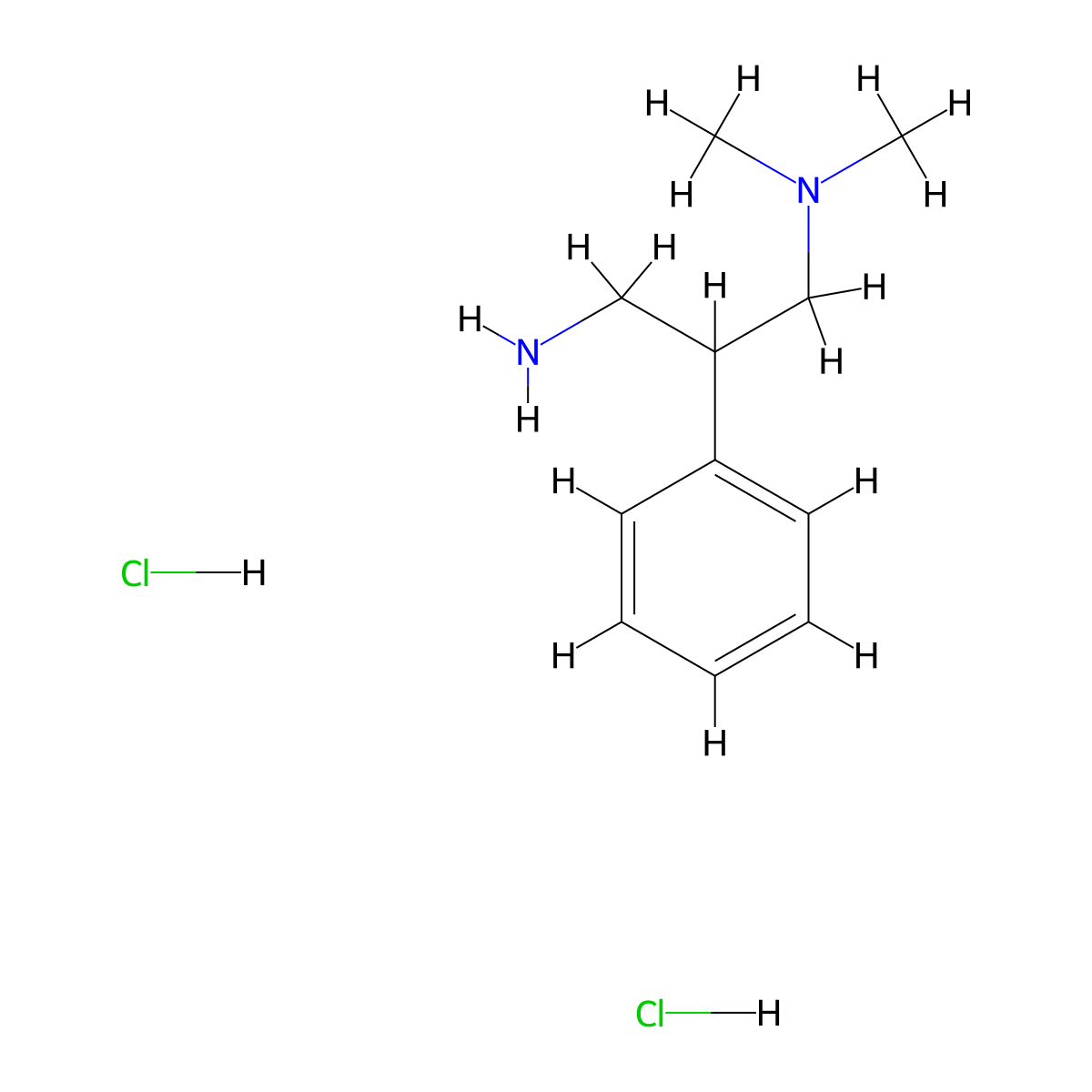 (3-Amino-2-phenylpropyl)dimethylamine dihydrochloride molecular structure, CAS 2375268-09-8