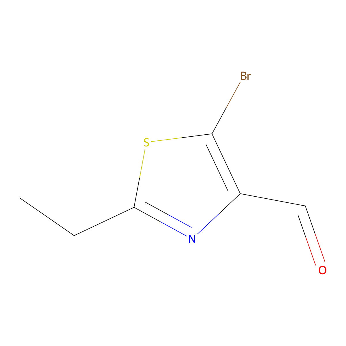 5-Bromo-2-ethyl-1,3-thiazole-4-carbaldehyde molecular structure, CAS 2375268-18-9