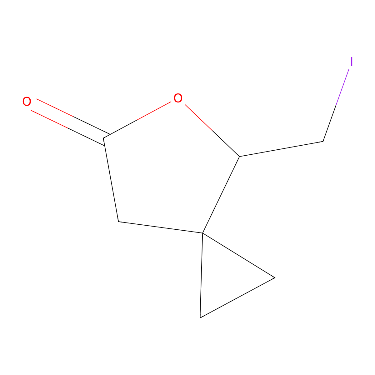 4-(Iodomethyl)-5-oxaspiro[2.4]heptan-6-one molecular structure, CAS 2375268-40-7