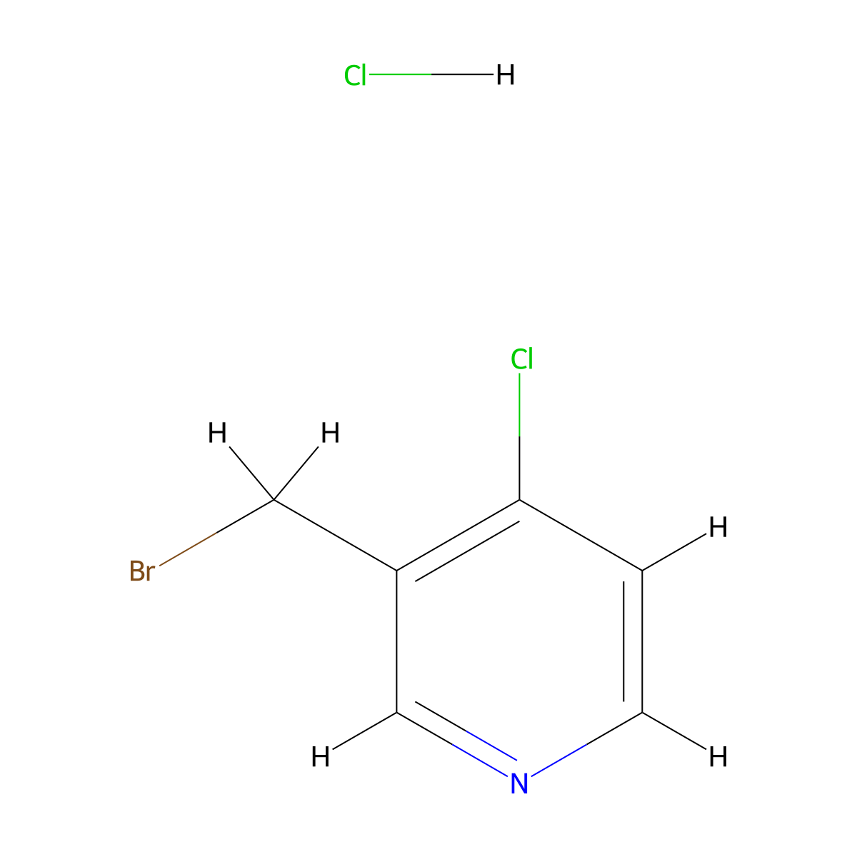 3-(Bromomethyl)-4-chloropyridine hydrochloride molecular structure, CAS 2375268-55-4