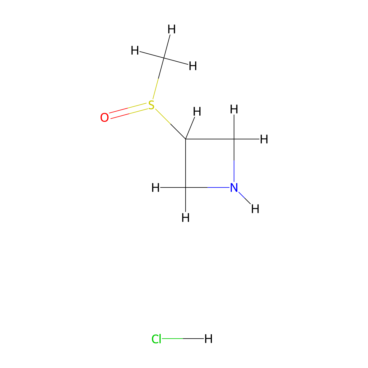 3-Methanesulfinylazetidine hydrochloride molecular structure, CAS 2375268-69-0