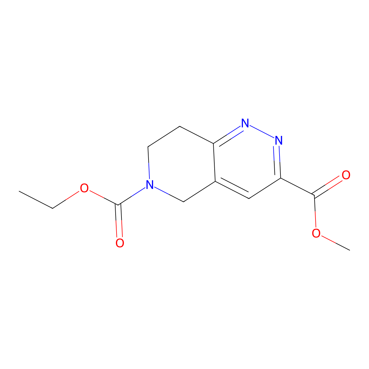 6-ethyl 3-methyl 5H,6H,7H,8H-pyrido[4,3-c]pyridazine-3,6-dicarboxylate molecular structure, CAS 2375268-73-6