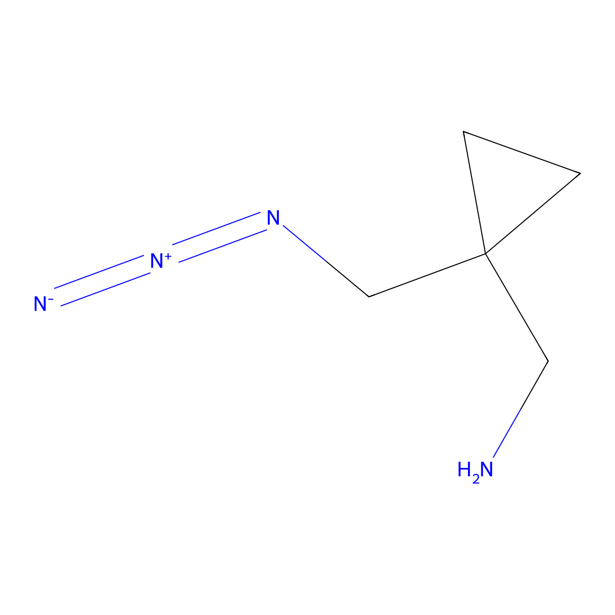 1-[1-(Azidomethyl)cyclopropyl]methanamine molecular structure, CAS 2375268-75-8