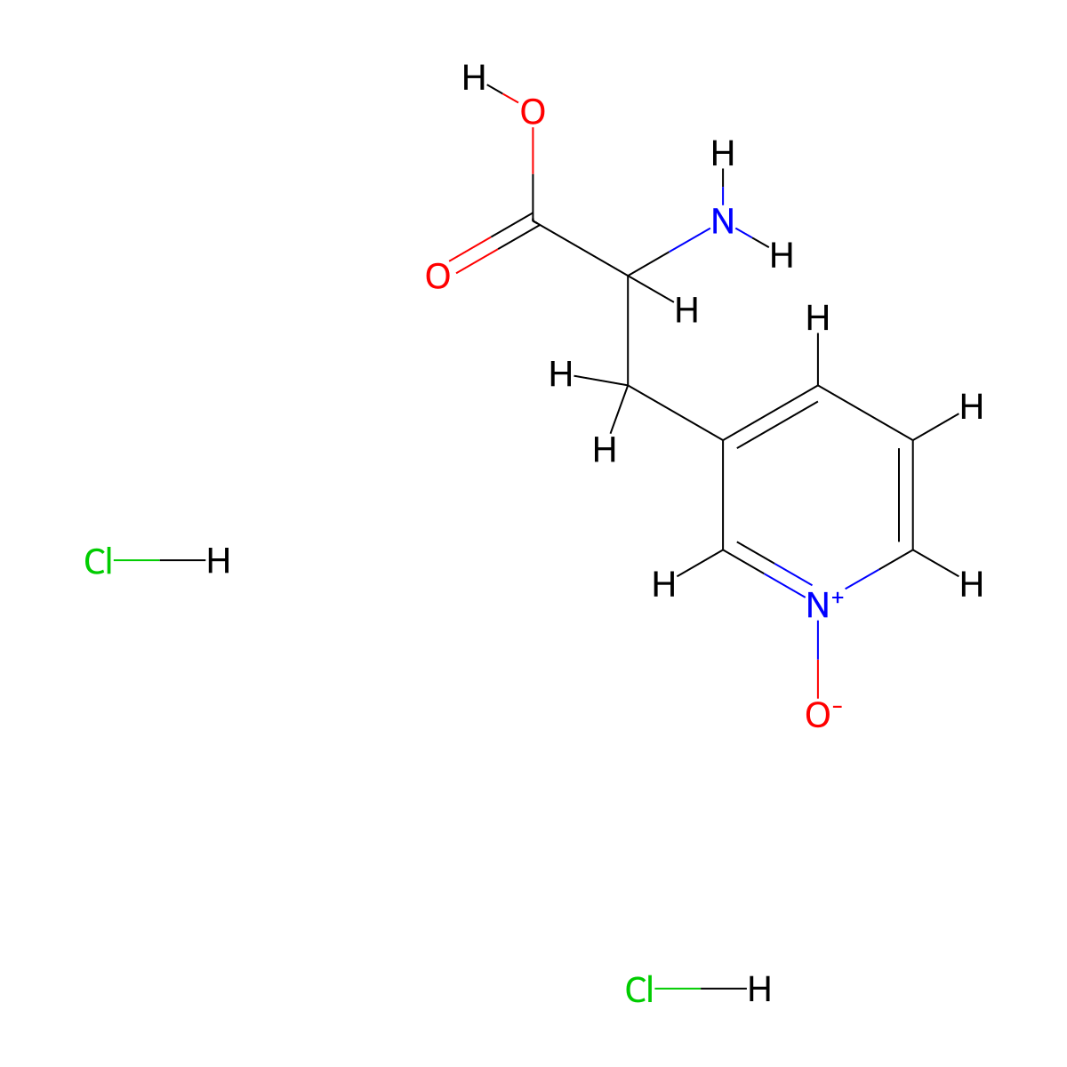 3-(2-Amino-2-carboxyethyl)pyridin-1-ium-1-olate dihydrochloride molecular structure, CAS 2375268-80-5