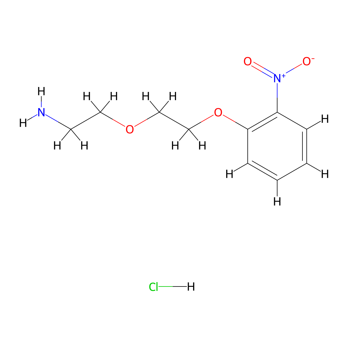 2-[2-(2-Nitrophenoxy)ethoxy]ethan-1-amine hydrochloride molecular structure, CAS 2375268-81-6