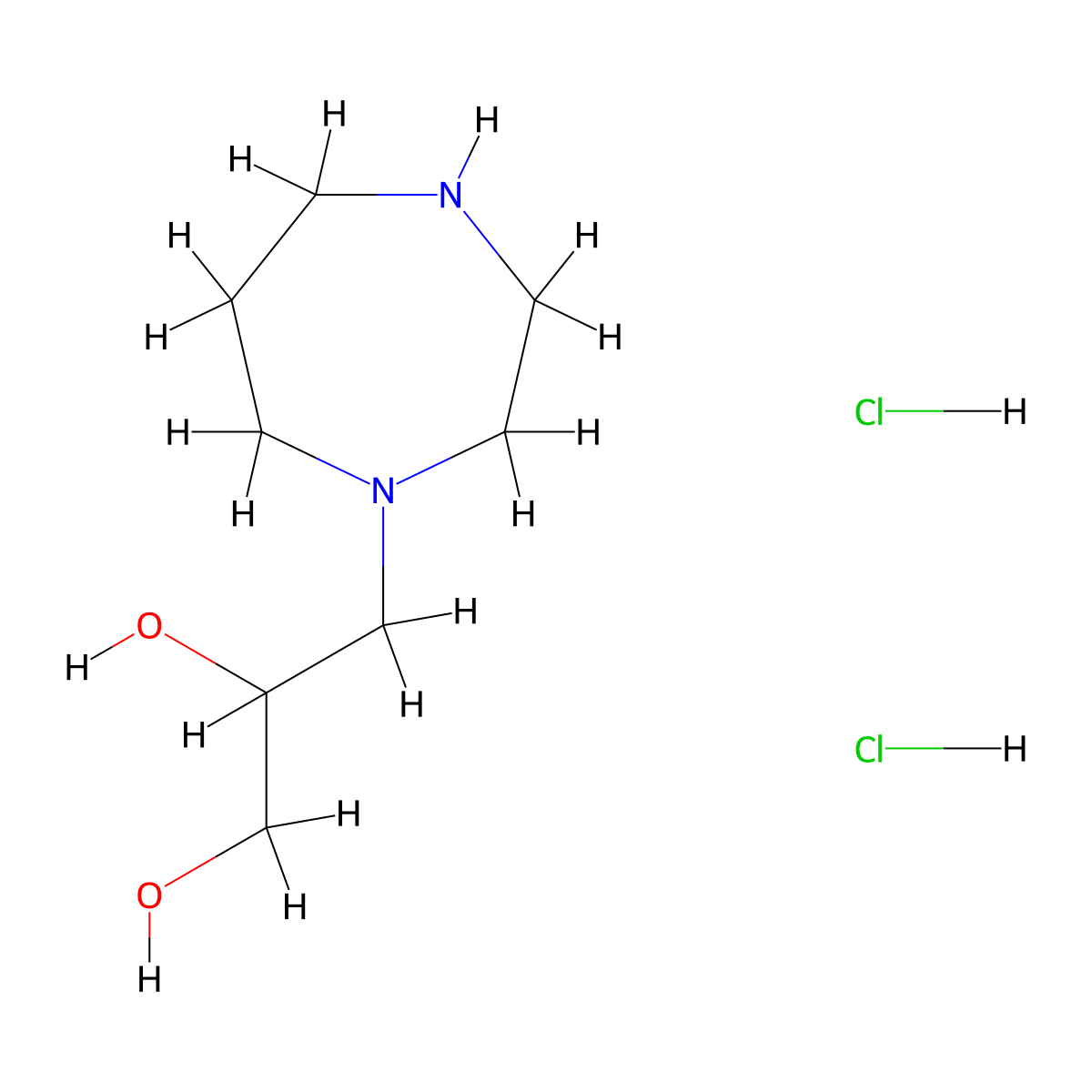 3-(1,4-Diazepan-1-yl)propane-1,2-diol dihydrochloride molecular structure, CAS 2375269-05-7
