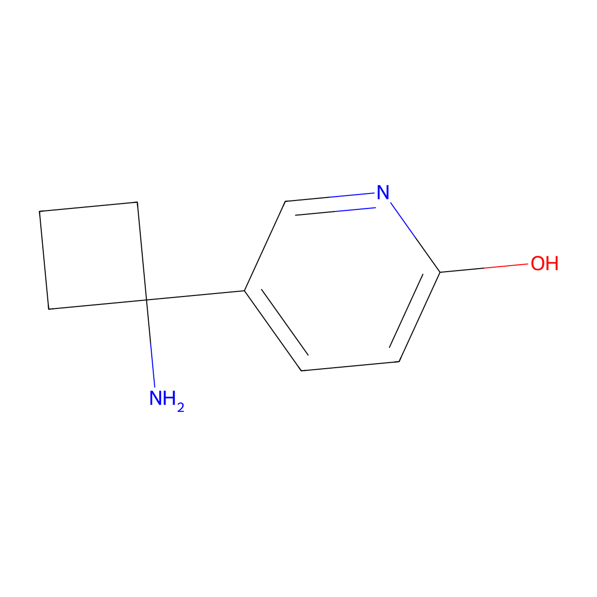 5-(1-Aminocyclobutyl)pyridin-2-ol molecular structure, CAS 2375269-10-4