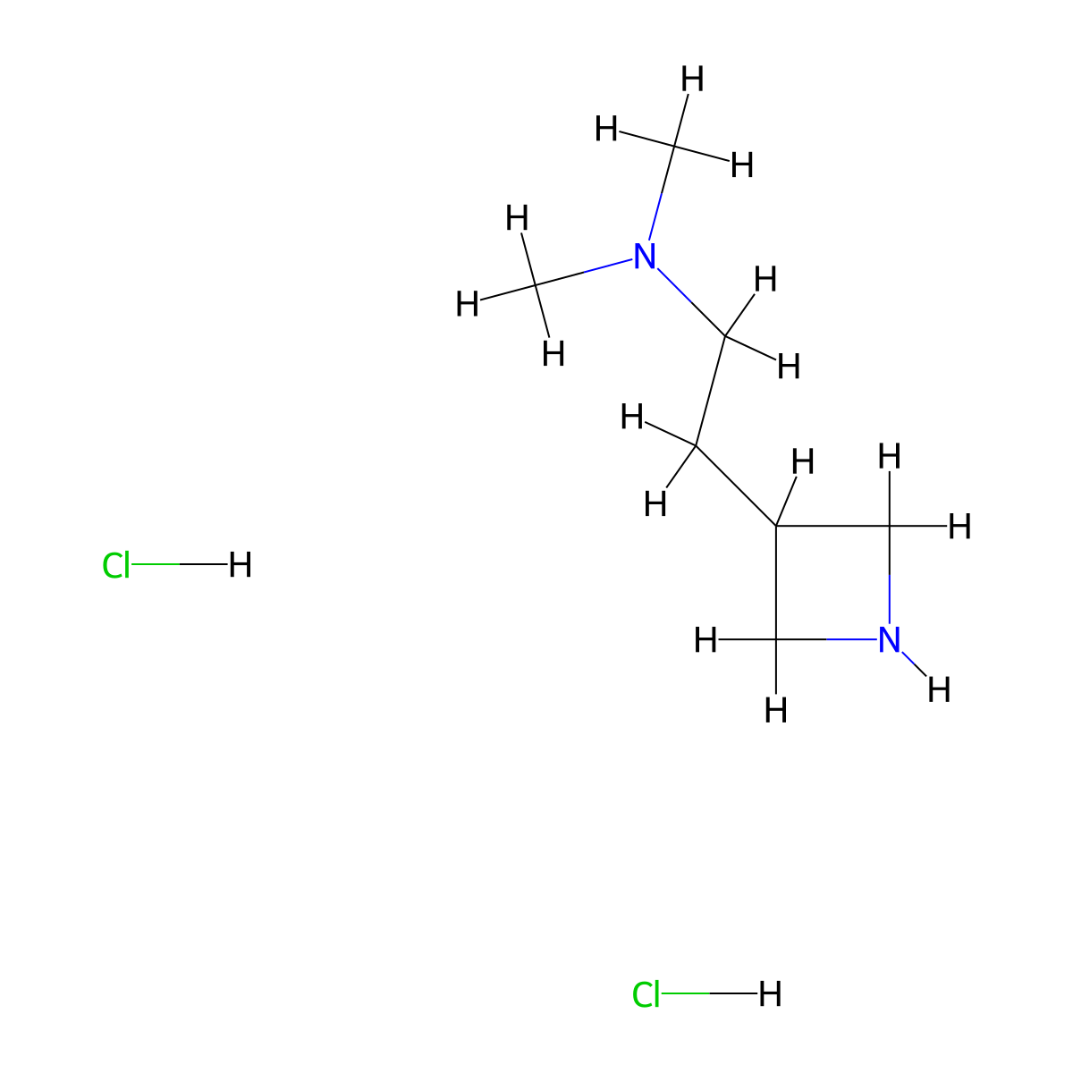 [2-(Azetidin-3-yl)ethyl]dimethylamine dihydrochloride molecular structure, CAS 2375269-32-0