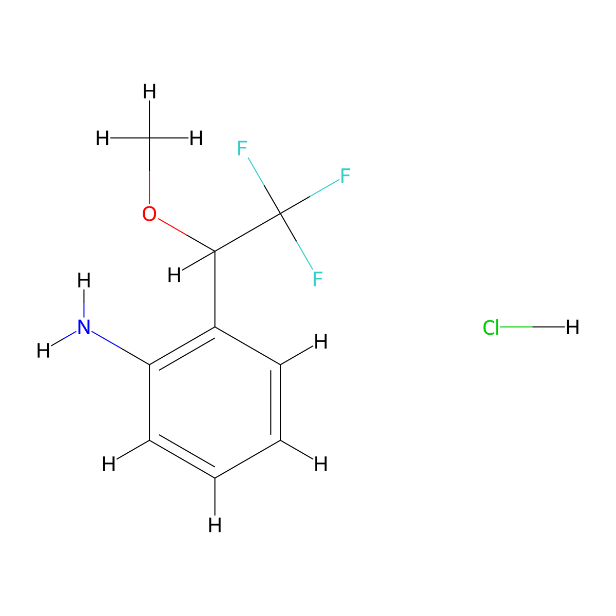 2-(2,2,2-Trifluoro-1-methoxyethyl)anilinehydrochloride molecular structure, CAS 2375269-45-5
