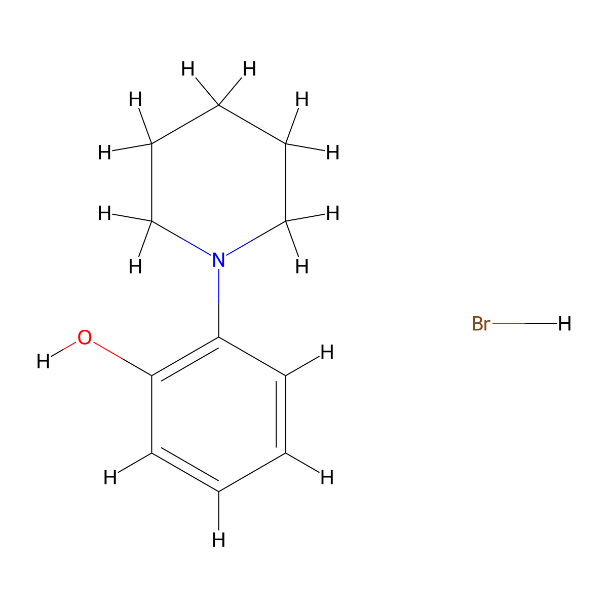 2-(Piperidin-1-yl)phenol hydrobromide molecular structure, CAS 2375269-46-6