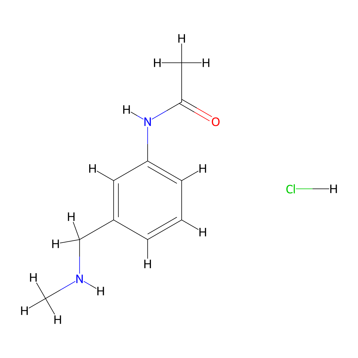 N-(3-((methylamino)methyl)phenyl)acetamide hydrochloride molecular structure, CAS 2375269-62-6