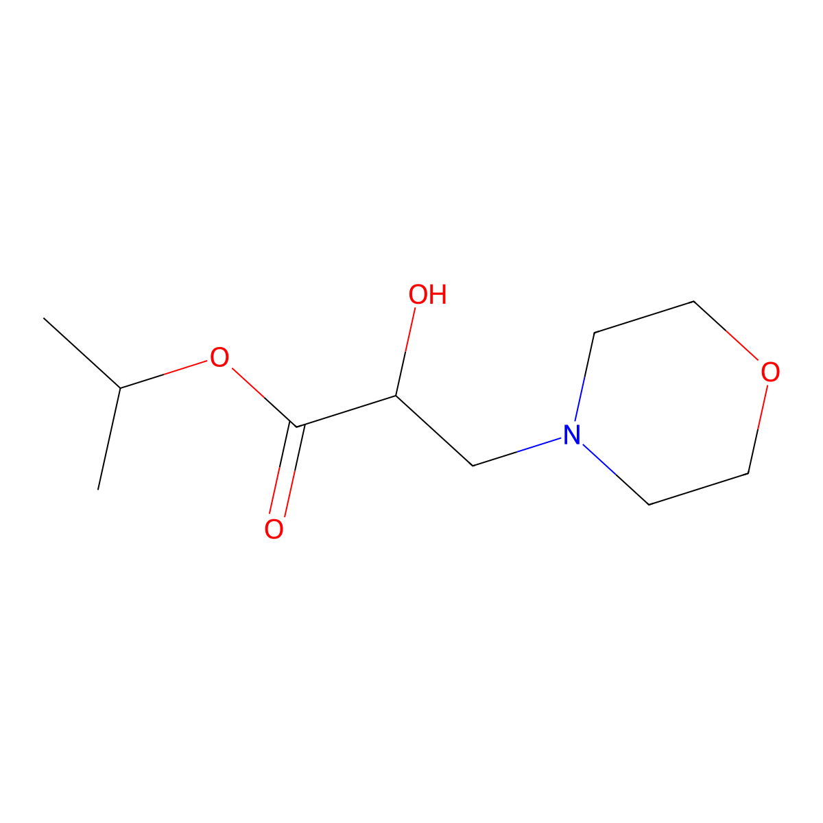 Propan-2-yl 2-hydroxy-3-(morpholin-4-yl)propanoate molecular structure, CAS 2375269-63-7