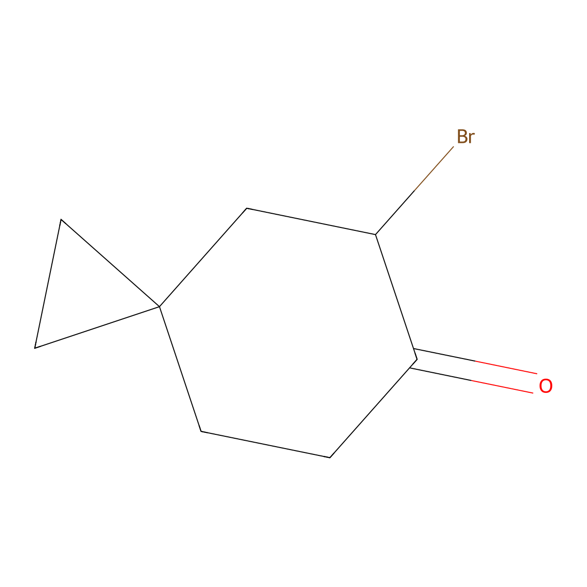 5-Bromospiro[2.5]octan-6-one molecular structure, CAS 2375269-65-9