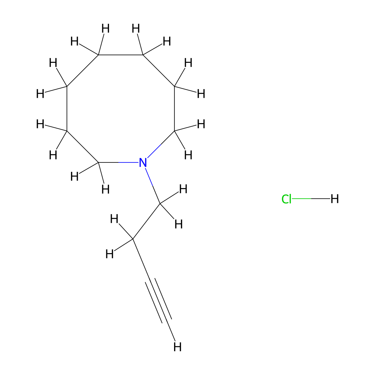 1-(But-3-yn-1-yl)azocane hydrochloride molecular structure, CAS 2375269-76-2