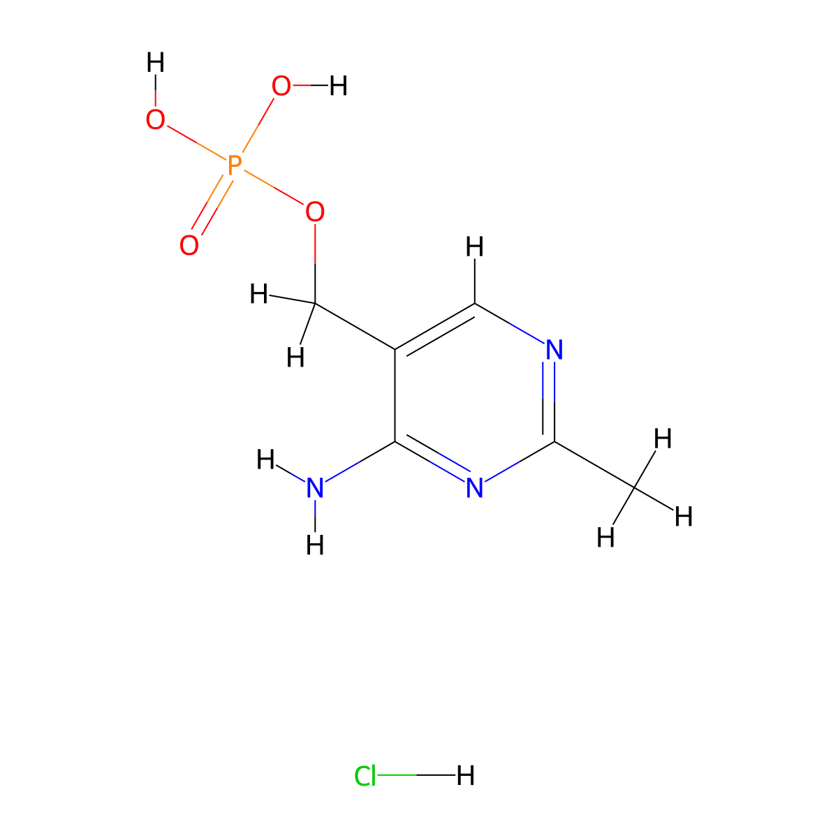 [(4-Amino-2-methylpyrimidin-5-yl)methoxy]phosphonic acid hydrochloride molecular structure, CAS 2375269-81-9