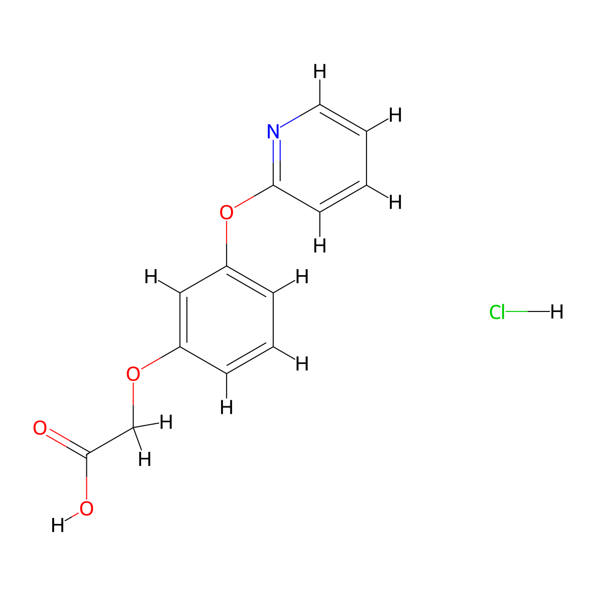 2-[3-(Pyridin-2-yloxy)phenoxy]acetic acid hydrochloride molecular structure, CAS 2375269-82-0